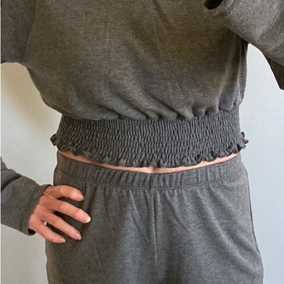 2 Piece Grey Hooded Top & Short Set - Picture 5 of 9